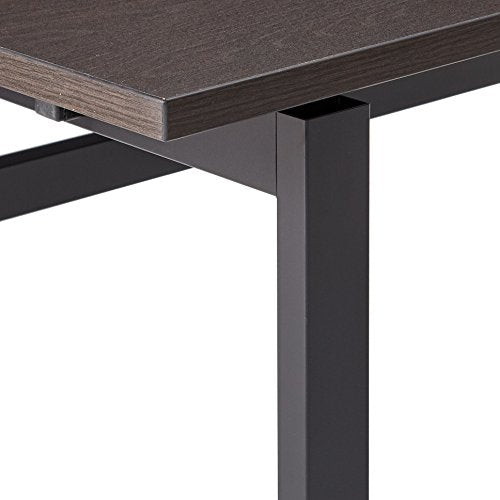 ZINUS Luke 59 Inch Black Metal Corner Desk / L-Shaped Computer Desk / Office Desk / Easy, Bolt Free Assembly