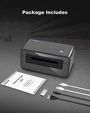 POLONO Label Printer - 150mm/s 4x6 Thermal Label Printer, Commercial Direct Thermal Label Maker, Compatible with Amazon, Ebay, Etsy, Shopify, FedEx, Support Windows and Mac (Green, Gray)