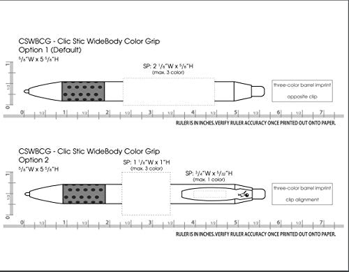 Personalized BIC WideBody Retractable Pens with Color Grip Printed with Your Logo or Message - 300 QTY