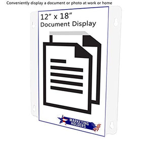 Marketing Holders 12" W x 18" H Window Sign Mount Signage with Suction Cups Pack of 6 Double-Sided Hours of Operation Announcement Holders