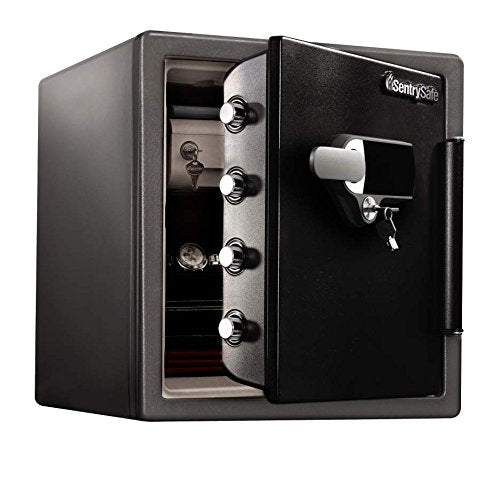 SentrySafe Fire and Water Safe, Extra Large Touchscreen Safe with Dual Key Lock and Alarm, 1.23 Cubic Feet, SFW123UDC