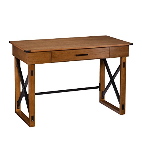 Southern Enterprises Canton Adjustable Height Desk - Adjusting Height Riser for Standing - Hidden Compartments