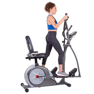 Body Rider BRT5800, 3-in-1 Trio Trainer Workout Machine, Black, Gray, Silver, and Red