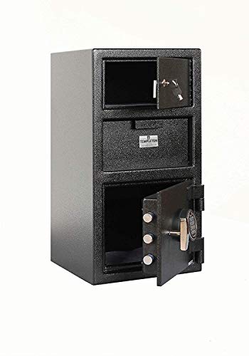 Templeton Standard Depository Drop Safe & Lock Box, Electronic Multi-User Keypad Combination Lock with Key Backup, Anti Fishing Security, 1.5 CBF Black