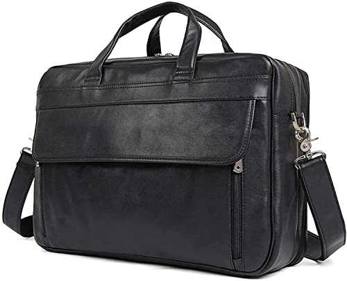 XIXIDIAN Men Briefcase Business Shoulder Bag Messenger Bags Computer Laptop Handbag Bag Men's Travel Bags,17 in Laptop (Color : Black, Size : 45cmx32cmx13cm)