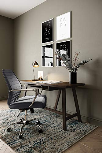 SIMPLIHOME Dylan SOLID WOOD Modern Industrial 60 inch Wide Home Office Desk, Writing Table, Workstation, Study Table Furniture in Dark Tobacco Brown