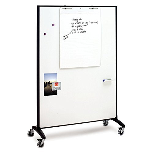 Quartet Motion Series Room Divider Partition, 48" x 72", Fabric/Porcelain (6640MB)