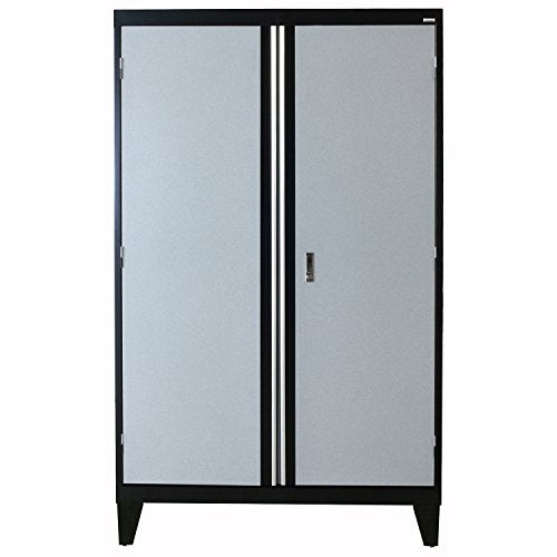 Sandusky Lee GF3F462472-M9L Modular System Jumbo Storage Cabinet, 46" Width x 24" Diameter x 79" Height, Black/Multi Granite