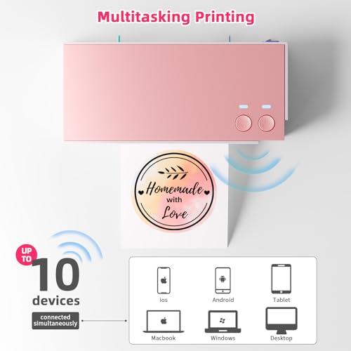 Omezizy WiFi Shipping Label Printer 4x6, 300DPI Wireless for Small Business