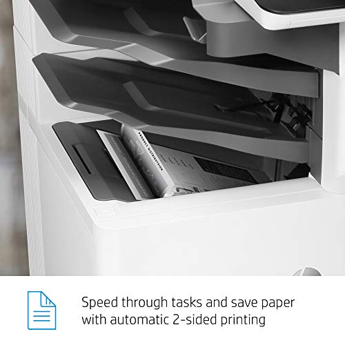 HP LaserJet Enterprise Flow MFP M636z Monochrome Multifunction Printer with High-Capacity Input Feeder, Wheeled Stand and 3-bin Stapler/Stacker (7PT01A)