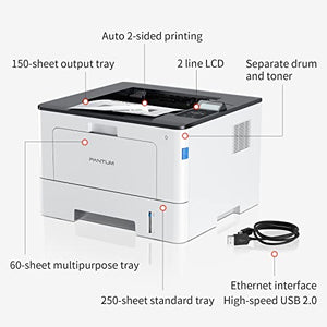 Pantum BP5100DN Monochrome Laser Printer with Built-in Ethernet & USB, Auto 2-Sided Printing, Up to 40 Pages per Minute