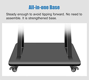 Generic Heavy Duty Mobile TV Floor Stand/Cart - Black Rolling TV Mount Stand with Wheels & Storage