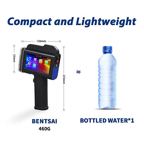 BENTSAI B30 1 Inch Handheld Printer Labeler with 4.3 Inch HD LED Touch Screen Bottle Wood Printer use for QR-Code Barcode Production Date DIY Logo Print on Card Bag Box Labeler