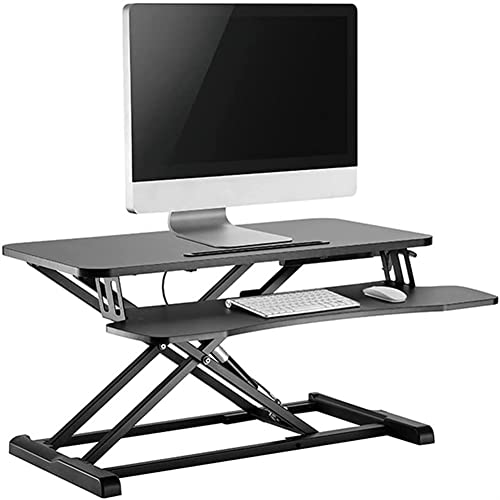 Standing Desk Converter Computer Work Station Height Adjustable Stand Up Desk Ergonomic - Black