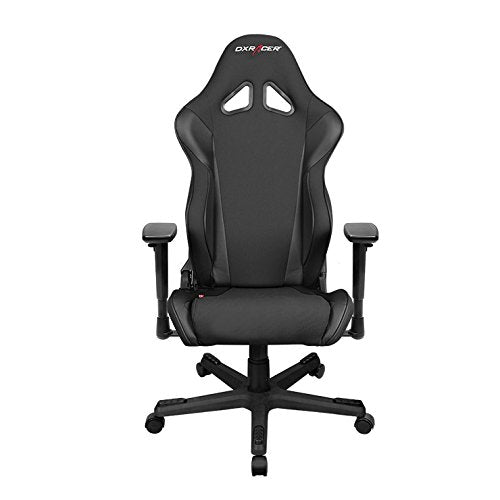 DXRacer Racing Series OH/RW106/N Racing Style Bucket Seat Ergonomic Executive Office Gaming Chair Computer Esports Desk Chair Lumbar Support Pillows (Black)