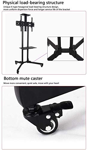 Goakwwuz Mobile TV Cart Stand for 37-60 Inch TVs