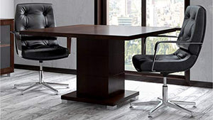 Ford Executive Modern Conference Table in Dark Walnut Wood - Square