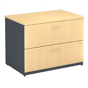 Two Drawer Lateral File, Beech/Slate Gray, - Sold as 1 Each