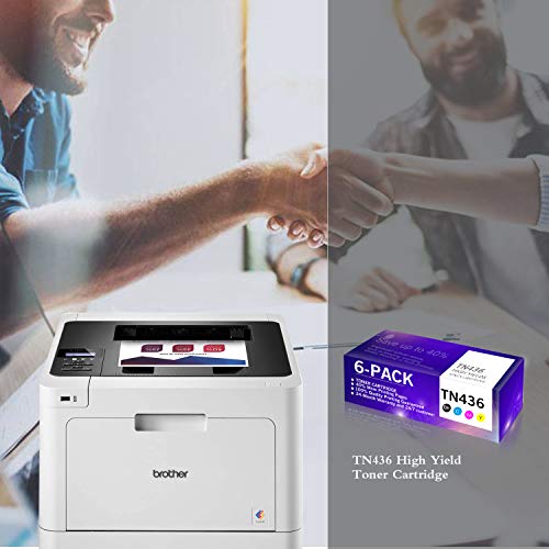 (3 Black, 1 Cyan, 1 Magenta, 1 Yellow, 6-Pack) Compatible Toner Cartridge Replacement for Brother TN-436 TN436 to use with HL-L8260CDW HL-L8360CDW MFC-L8900CDW MFC-L8610CDW Printer