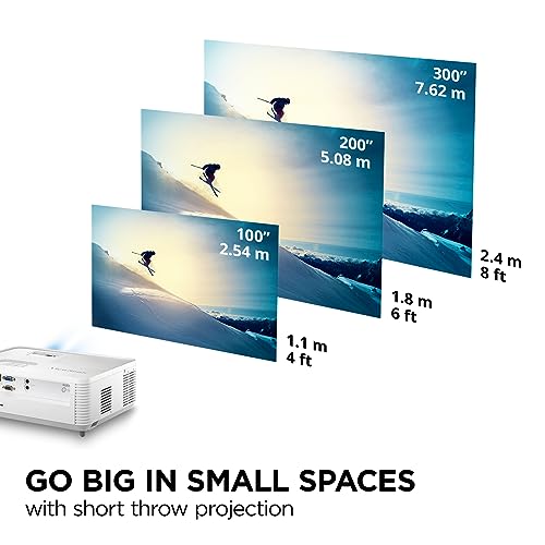 ViewSonic Short Throw Projector PS502W 4000 Lumens WXGA with HDMI and USB Connectivity