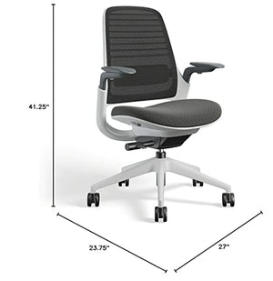Steelcase Series 1 Office Chair - Ergonomic Work Chair with Weight-Activated Controls, Back Supports & Arm Support - Graphite