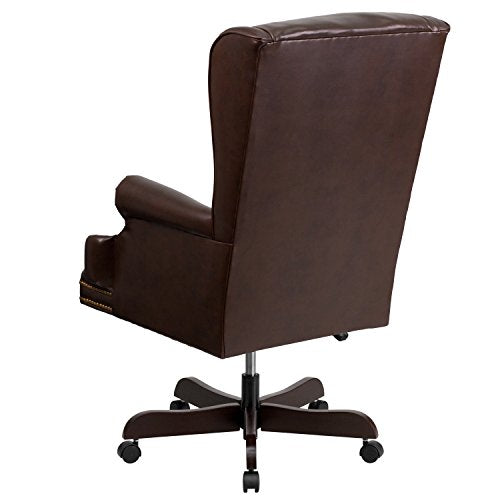Flash Furniture High Back Traditional Tufted Brown LeatherSoft Executive Office Chair