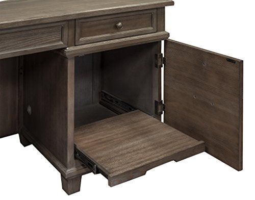 Martin Furniture Desk And Return, Weathered Dove