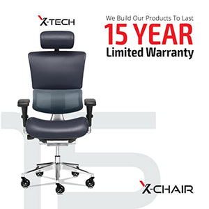 X-Chair X-Tech Executive Chair - Cooling Gel M-Foam Seat, Lower Back Support