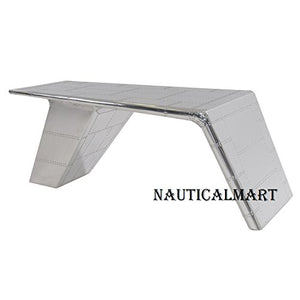 Vintage Aluminium Elegant Aviator Wings Desk Table Silver Metal