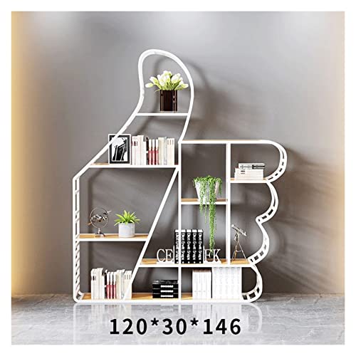 Multi-Layer Metal Bookshelf Floor-to-Ceiling Display Rack (Brass)
