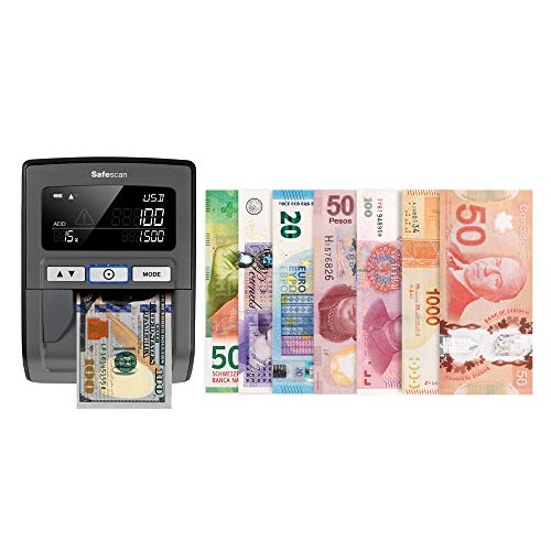 Safescan 185-S - Multi-direction automatic counterfeit bill detector - 100% dollar bill verification - 112-0575, black