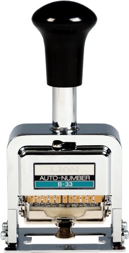 Lion Pro-Line Heavy Duty Dual Function Automatic Numbering and Dating Machine with 10-Wheel (B-33)