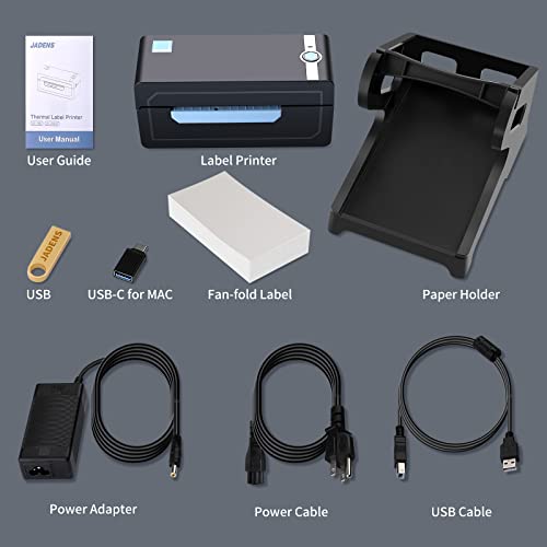 Bluetooth Thermal Shipping Label Printer – JADENS Wireless 4x6 Shipping Label Printer, Compatible with Android&iPhone and Windows, But Not Mac,Widely Used for Ebay, Amazon, Shopify, Etsy, USPS