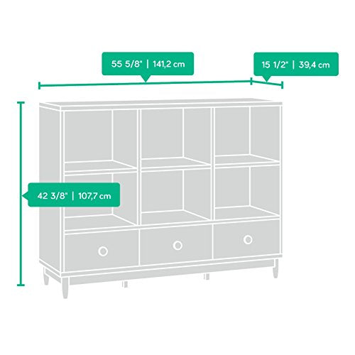 Sauder 416925 Console Bookcase, Fine Walnut Finish