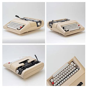 IAKAEUI Mechanical Typewriter with Black Red Tape, Portable Retro Style Literary Gift