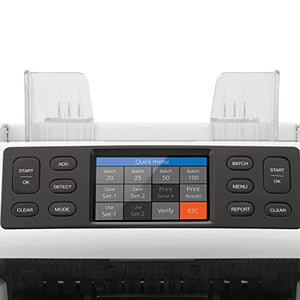 Safescan 2885-S - Multilingual Bill Value Counter for Mixed Denomination Bills with Additional sensors and Bank Grade 7-Point Full Spectrum Counterfeit Detection,Grey,112-0654