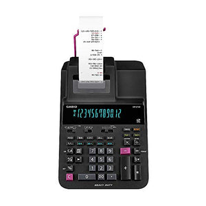 Casio DR-210R Printing Calculator, Black, Large Display - 4.4"x8.4"x15