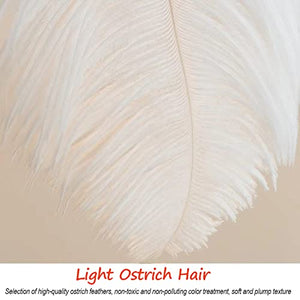 YKLL Elegant Ostrich All Copper Feather Standing Lamp, Tricolor LED Floor Light, 35 Feathers, H:1.7m (Green)