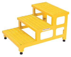 Vestil Adjustable Step Mate Stand 3 Step 500 Lb. Capacity Yellow