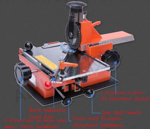 Semi-Automatic Nameplate Metal Label Stamping Printer Marking Machine Marker 4mm