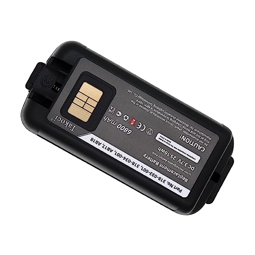Yoejoeq Replacement Battery (10pcs) for Honeywell CK75 CK71 CK70 CK3B CK3 CK3X CK3XR CK65 EDK60K EDK61K 318-034-013, 318-034-023 CK65-BTSC BarcodeScanner 6800mAh