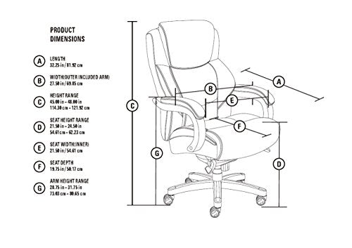 La-Z-Boy Delano Big & Tall Executive Bonded Leather Office Chair - Chestnut (Brown)