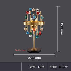 None Crystal Floor Lamp Girl Bedroom Bedside Table Wall Lamp - Warm White, D28H56cm