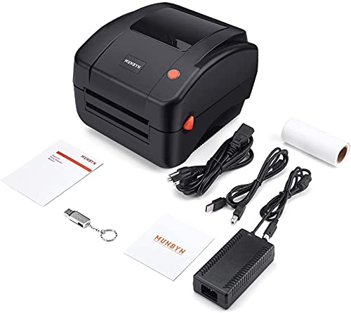 MUNBYN Shipping Label Printer, 300 DPI USB Thermal Label Printer Support Amazon Ebay Paypal Etsy Shopify ShipStation UPS USPS FedEx DHL