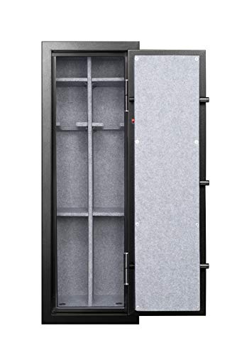Fortress 14-Gun Fireproof Safe with Combination Lock, Black | 14-Gun with Combination Lock