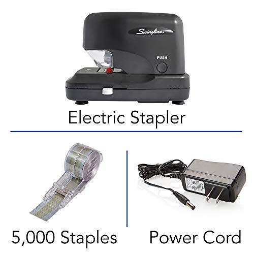 Swingline Electric Stapler, High Volume, 30 Sheet Capacity, Jam Free Stapling, Includes 5000 Staples, Black (69008)