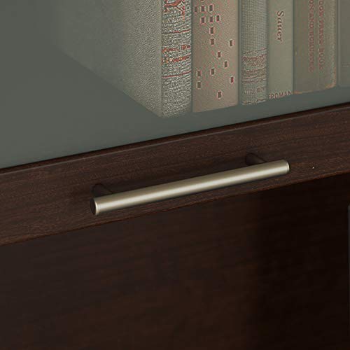 Bush Furniture Somerset 72W Hutch for L Shaped Desk in Mocha Cherry