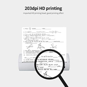 Docooler A4 Portable Thermal Printer BT Printer Built-in Battery Test Paper Document Photo Printer White US Plug