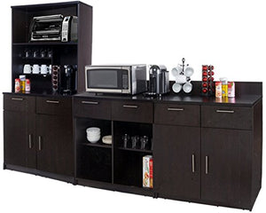 BREAKtime Espresso Lunch Room Furniture Buffet Model 3255 - 4 Piece Group
