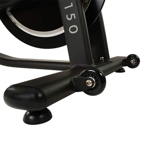 Sunny Health & Fitness ASUNA 7150 Minotaur Exercise Bike Magnetic Belt Drive Commercial Indoor Cycling Bike with 330 LB Max Weight, SPD Style / Cage Pedals and Aluminum Frame, Black